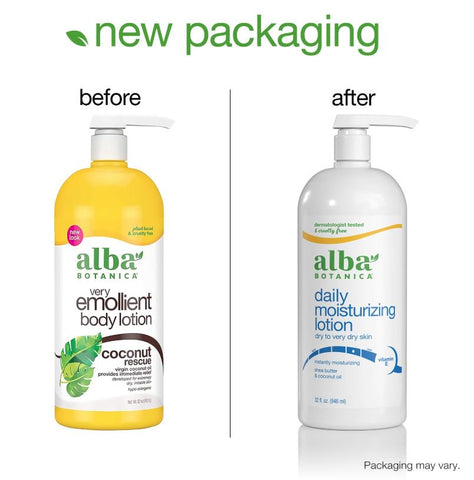 ALBA BOTANICA - Daily Moisturizing Body Lotion, Dry to Very Dry Skin - 32 fl. oz. (946 ml)