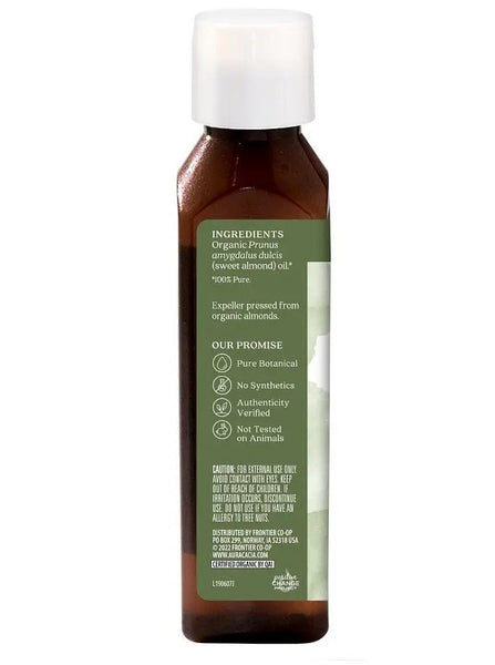AURA CACIA - Organic Sweet Almond Skin Care Oil - 4 fl. oz. (118 ml)