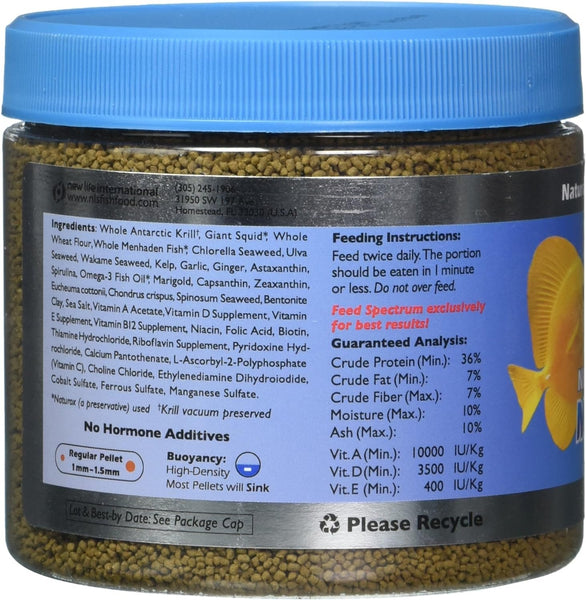 NEW LIFE SPECTRUM - Marine Fish Pellets - 5.3 oz (150 g)