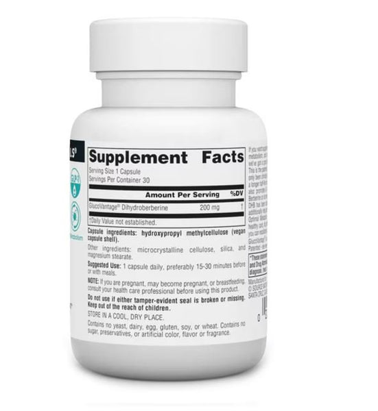 SOURCE NATURALS - Dihydroberberine 200mg - 30 Capsules