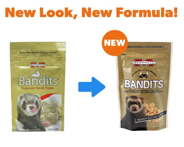 MARSHALL - Bandits Premium Meaty Peanut Butter Flavor Ferret Treats - 3 oz. (85 g)