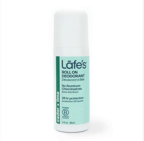 LAFES - Deodorant Roll-On Fresh, Cedar & Lime - 3 fl oz (88 ml)