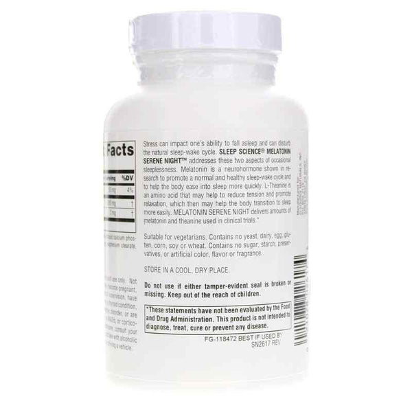 SOURCE NATURALS - Serene Science Melatonin Serene Night 3 mg - 120 Tablets