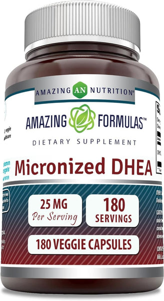 AMAZING NUTRITION - Amazing Formulas Micronized DHEA 25mg - 180 Veggie Capsules