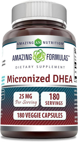 AMAZING NUTRITION - Amazing Formulas Micronized DHEA 25mg - 180 Veggie Capsules