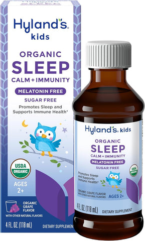 HYLANDS - Kids Organic Sleep Calm + Immunity Melatonin-Free Grape - 4 fl oz (118 ml)