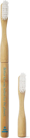 BETTER & BETTER - Natural Bamboo Toothbrush, Blue - 1 Count