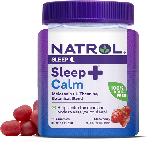 NATROL - Sleep+ Calm Strawberry - 60 Gummies