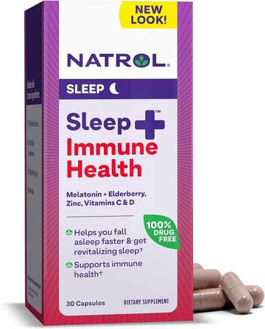 NATROL - Sleep+ Immune Health Capsules - 30 Capsules