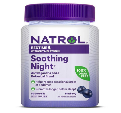 NATROL - Soothing Night Melatonin-Free Blueberry Gummy - 50 Gummies