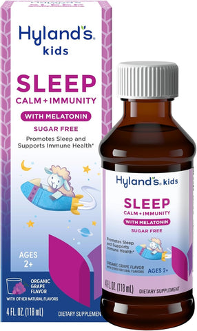 HYLANDS - Kids Sleep Calm + Immunity with Melatonin Grape - 4 fl oz (118 ml)