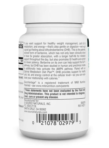 SOURCE NATURALS - Dihydroberberine 200mg - 60 Capsules