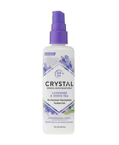 CRYSTAL - Mineral Deodorant Spray, Lavender & White Tea
