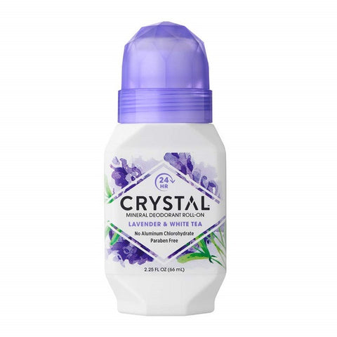 CRYSTAL - Mineral Deodorant Roll-On, Lavender & White Tea