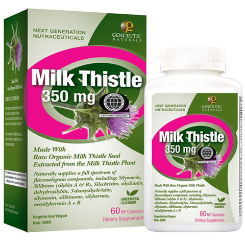 Genceutic Naturals Certified Organic Milk Thistle 350mg