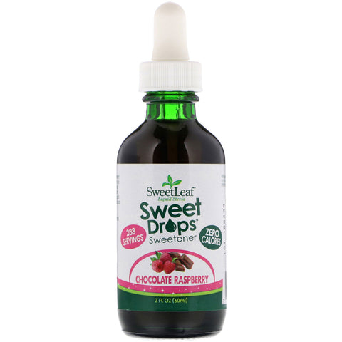 SWEET LEAF - Sweet Drops Liquid Stevia Flavor Chocolate Raspberry