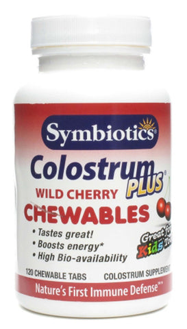Symbiotics Colostrum Chewables  Wild Cherry
