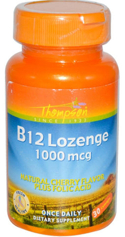 Thompson Nutritional B 12 Lozenge 1000 mcg with Folic Acid