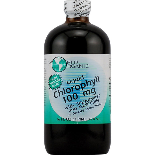 WORLD ORGANIC - Liquid Chlorophyll with Spearmint and Glycerin 100 mg