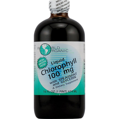 WORLD ORGANIC - Liquid Chlorophyll with Spearmint and Glycerin 100 mg
