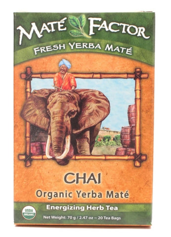 The Mate Factor Organic Chai Yerba Mate Tea Bags
