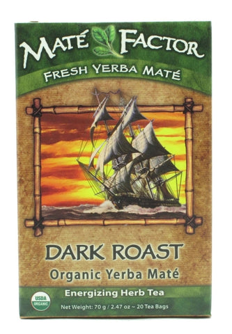 The Mate Factor Organic Dark Roast Yerba Mate Tea Bags