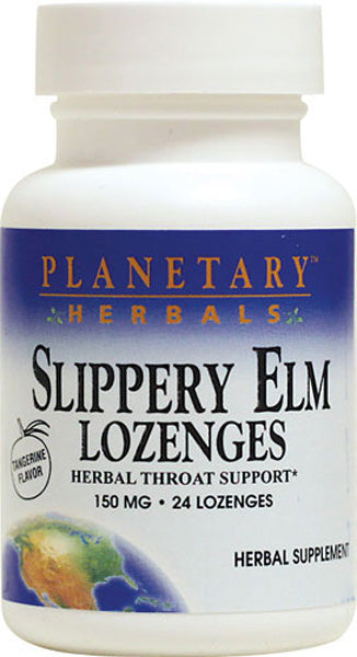 Planetary Herbals Slippery Elm Lozenges Tangerine Flavor