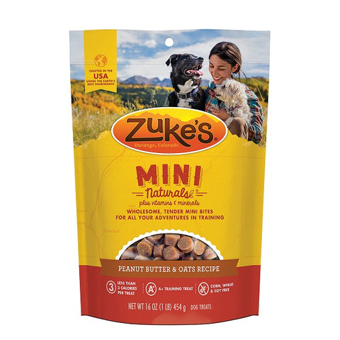 ZUKE'S - Mini Naturals Dog Treats Peanut Butter & Oats Recipe