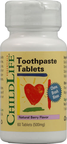 CHILD LIFE ESSENTIALS - Toothpaste Tablets - 60 Tablets