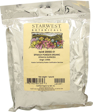 Starwest Botanicals - Organic Spinach Powder
