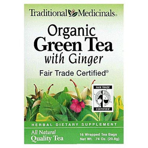 Traditional Medicinal Organic Green Tea with Ginger