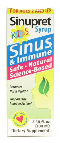 Sinupret -  Kids Natural Sinus, Respiratory And Immune Support, 3.38-Ounce Bottle