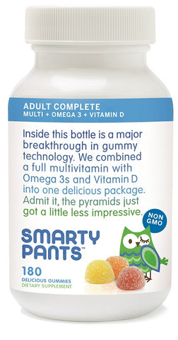 Smartypants - All-In-One Gummy Multi-Vitamins Plus Omega 3 & Vitamin D For Kids: 120 Count Single Bottle