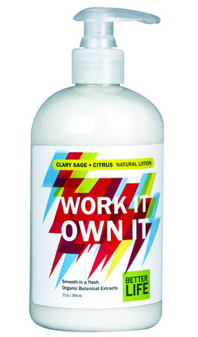 Better Life - Work It Own It Clary Sage + Citrus Natural Lotion - 12 fl. oz. (354 ml)