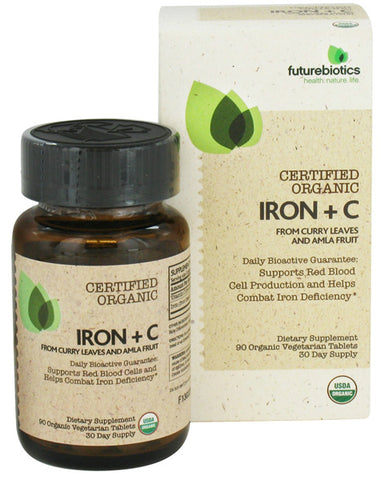 Futurebiotics - Certified Organic IRON + C - 90 Tablets