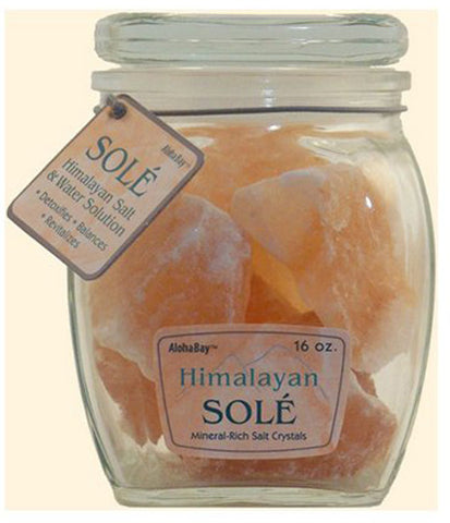 Himalayan Salt - Sole Salt Chunks in Jar - 16 oz.
