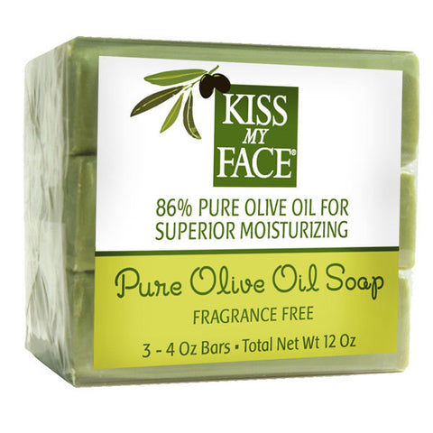 Kiss My Face - Naked Pure Olive Oil Bar Soap - 3 x 4 oz. Bars