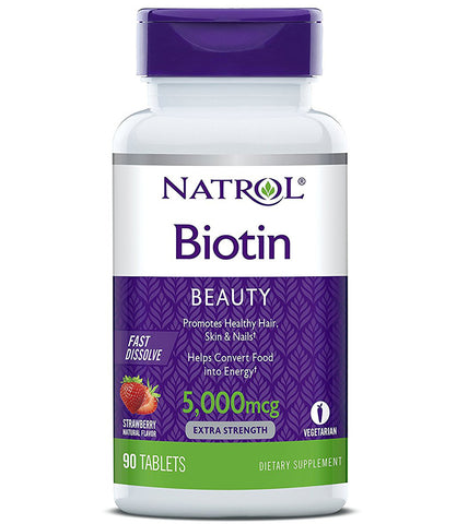 Natrol - Biotin 5000 mcg Fast Disolve Strawberry