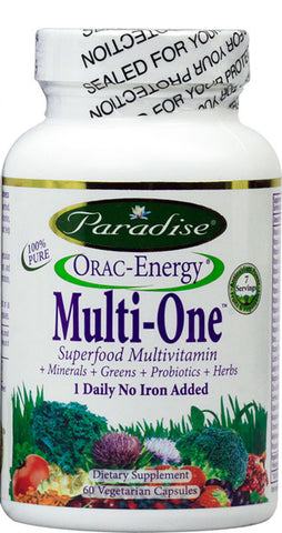 Paradise Herbs - Orac-Energy Multi-One No Iron - 60 Vegetarian Capsules
