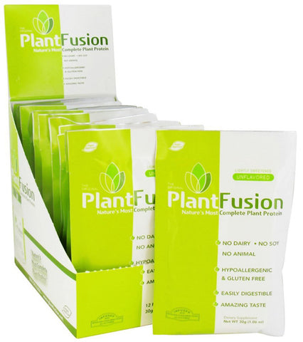 PlantFusion - Plant Protein Unflavored - 12 x 1.06 oz. Packets