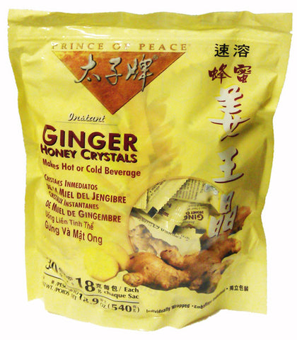 Prince Of Peace -  Instant Ginger Honey Crystals - 30 Packets (18.9 oz.)