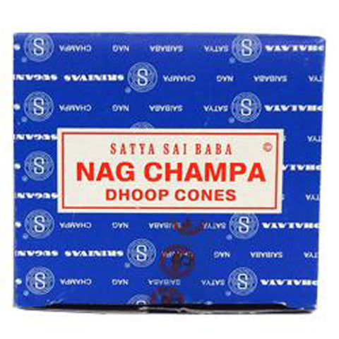 Sai Baba - Nag Champa Incense Dhoop Cones - 12 Cones