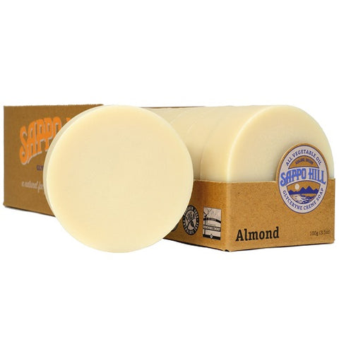 Sappo Hill - Glycerine Creme Soap Almond - 12 x 3.5 oz. Bars