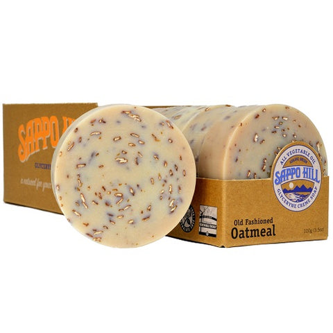 Sappo Hill - Glycerine Creme Soap Old Fashioned Oatmeal - 12 x 3.5 oz. Bars