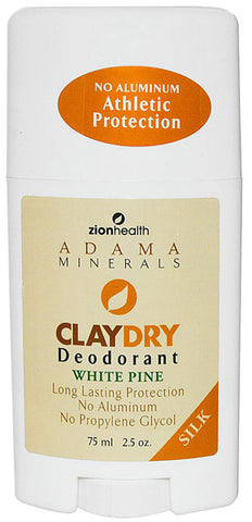 Zion Health - Adama Clay Dry Silk White Pine Deodorant - 2.5 oz. (75 ml)
