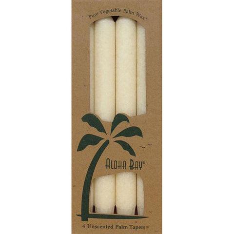 ALOHA BAY - Palm Tapers 9" Unscented Candles Ivory