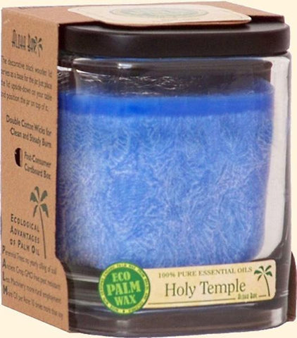 ALOHA BAY - Eco Palm Wax Candle Holy Temple Royal Blue