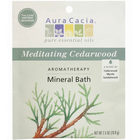 AURA CACIA - Aromatherapy Mineral Bath, Meditating Cedarwood
