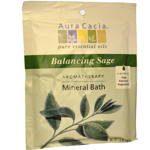 AURA CACIA - Aromatherapy Mineral Bath, Balancing Sage