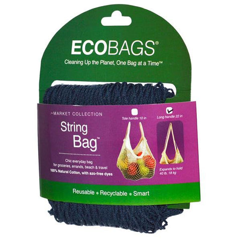 ECO-BAGS - String Bag Long Handle Storm Blue